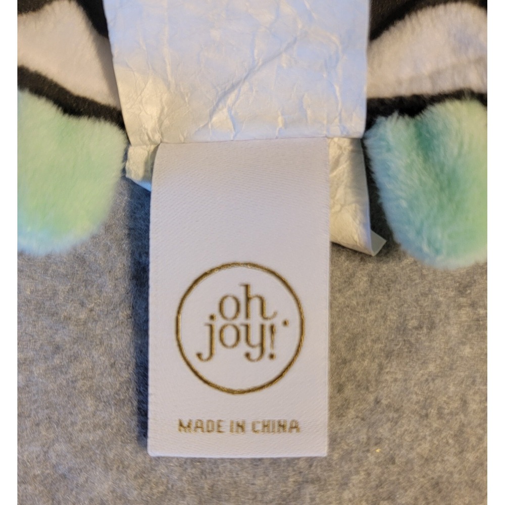 Oh Joy! Zebra Baby Lovey Security Blanket Black Stripe Mint Green 2017 Target - Picture 7 of 8